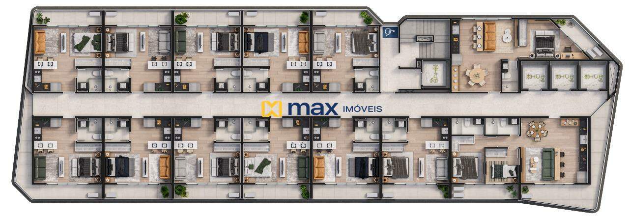 Apartamento à venda no Centro: Planta
