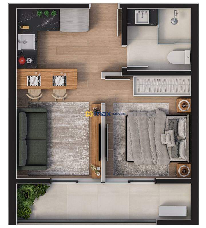 Apartamento à venda no Centro: Planta