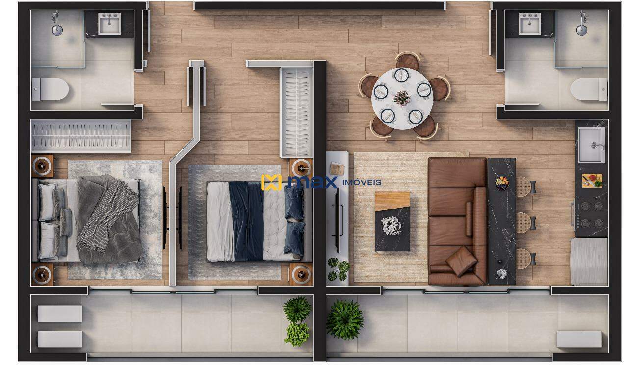 Apartamento à venda no Centro: Planta