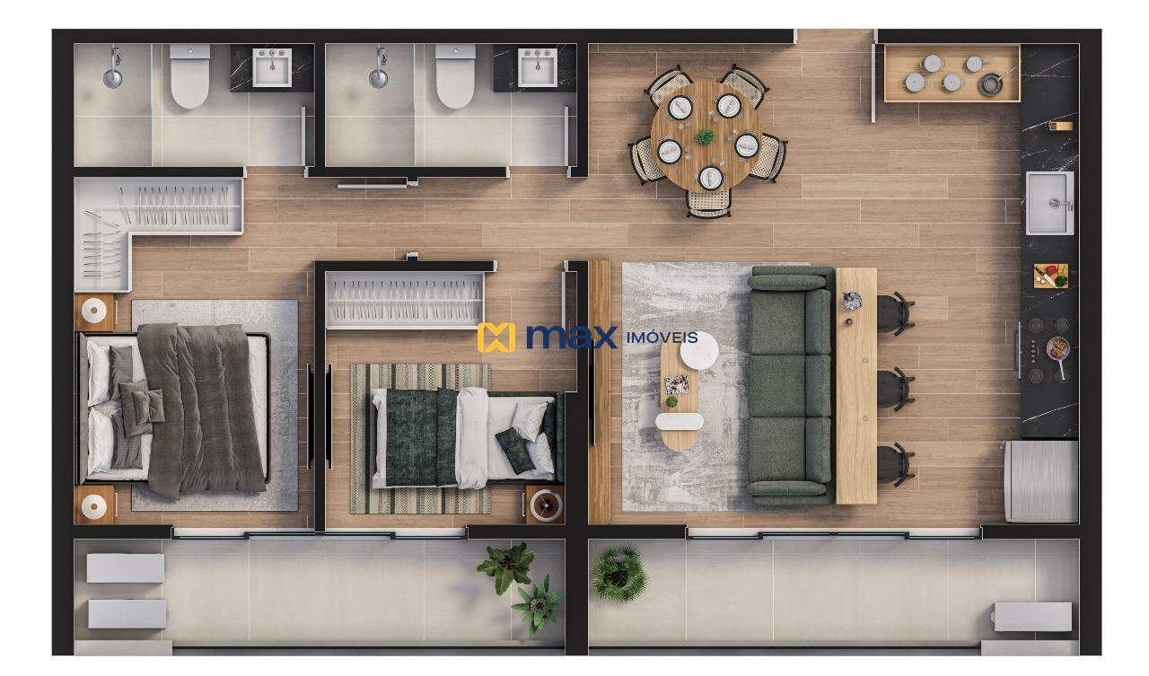 Apartamento à venda no Centro: Planta