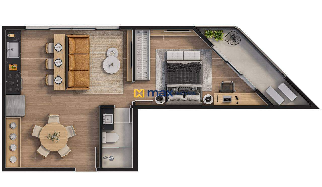 Apartamento à venda no Centro: Planta