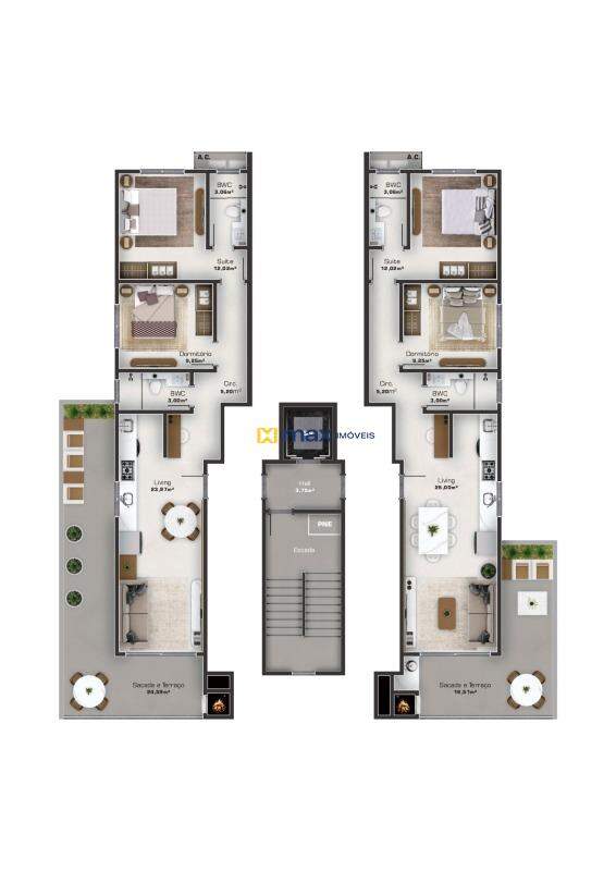 Apartamento à venda no Meia Praia: 