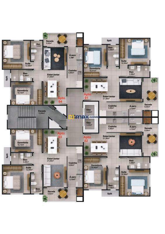 Apartamento à venda no Tabuleiro: