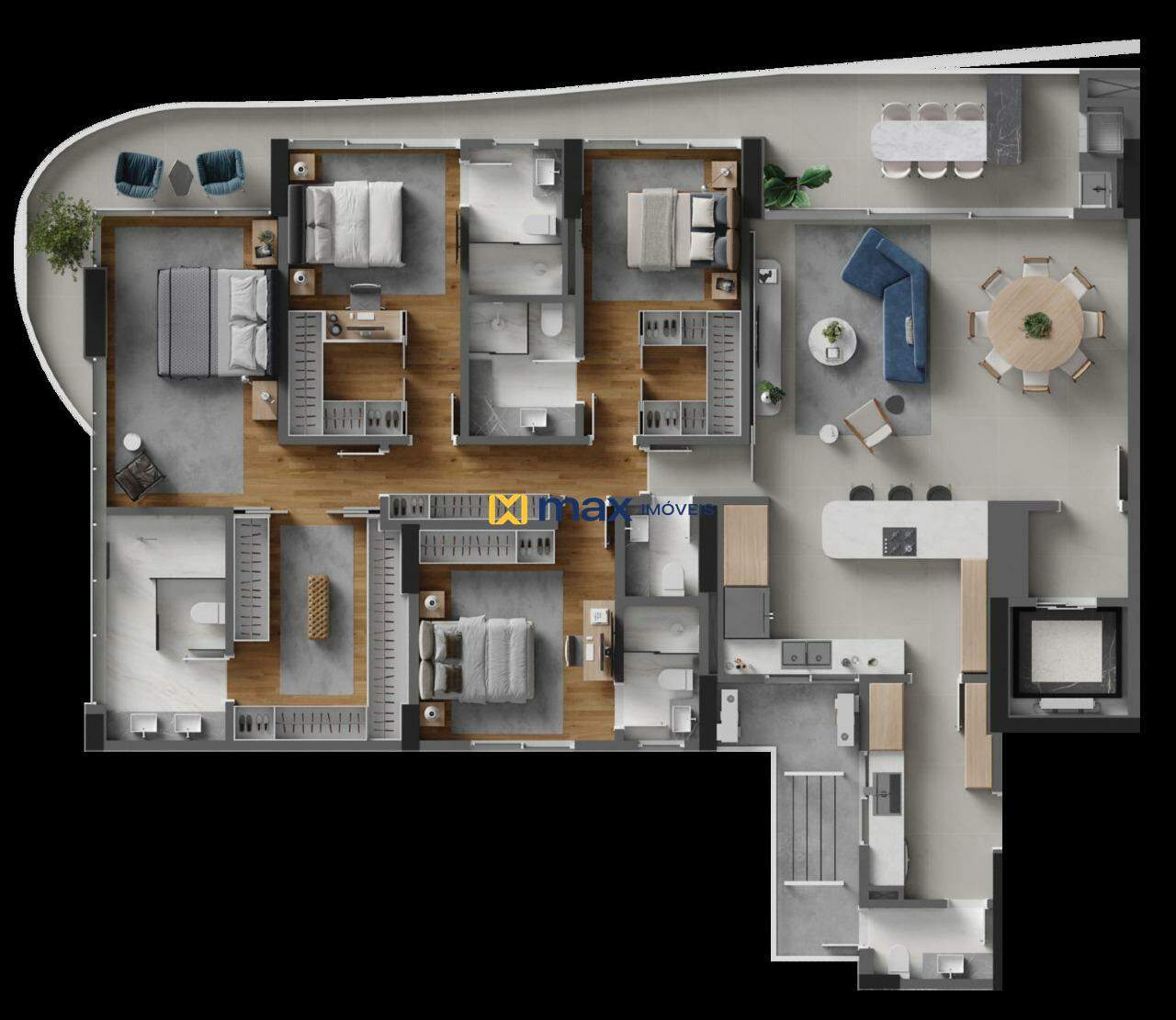 Apartamento à venda no Fazenda: Planta