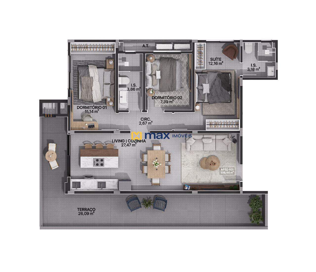 Apartamento à venda no Gravatá: 