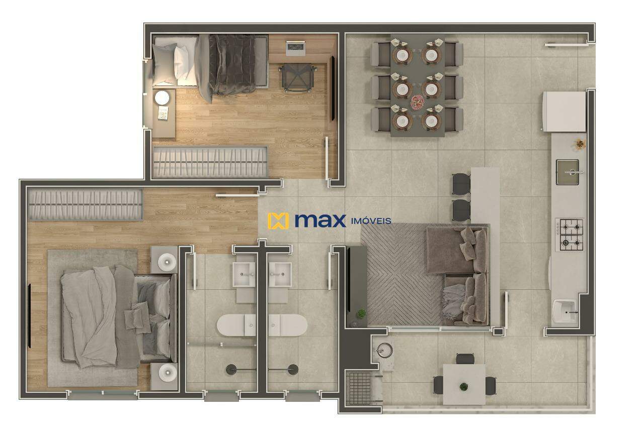 Apartamento à venda no Cordeiros: Planta