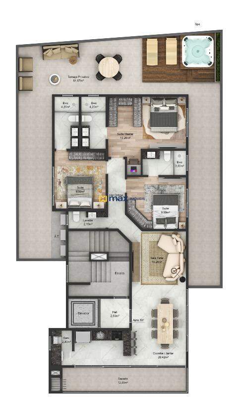 Apartamento à venda no Centro: 