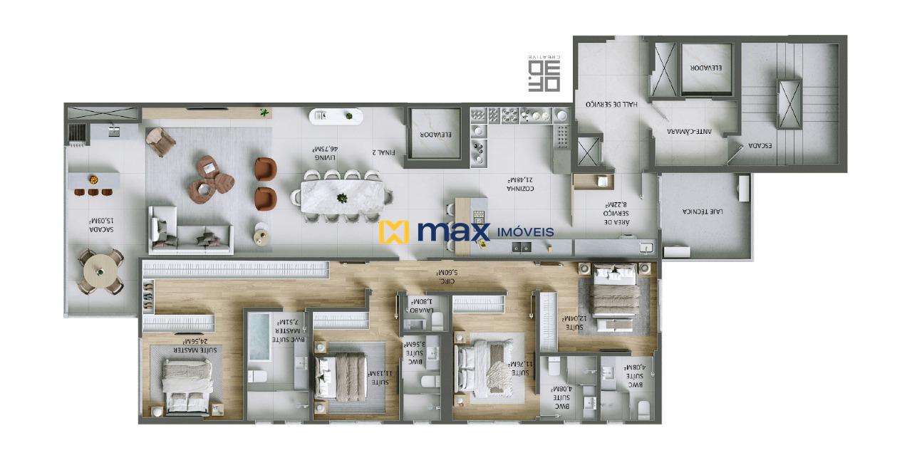 Apartamento à venda no Fazenda: Planta apartamento