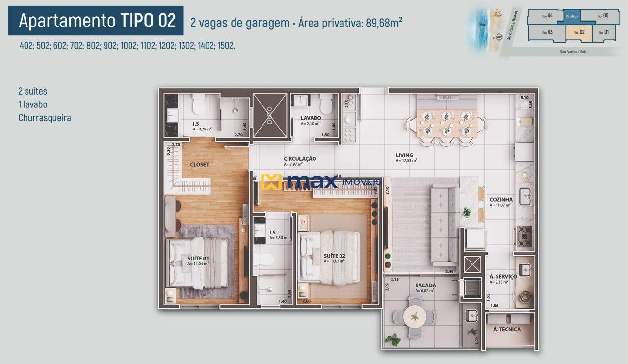Apartamento à venda no Centro: 
