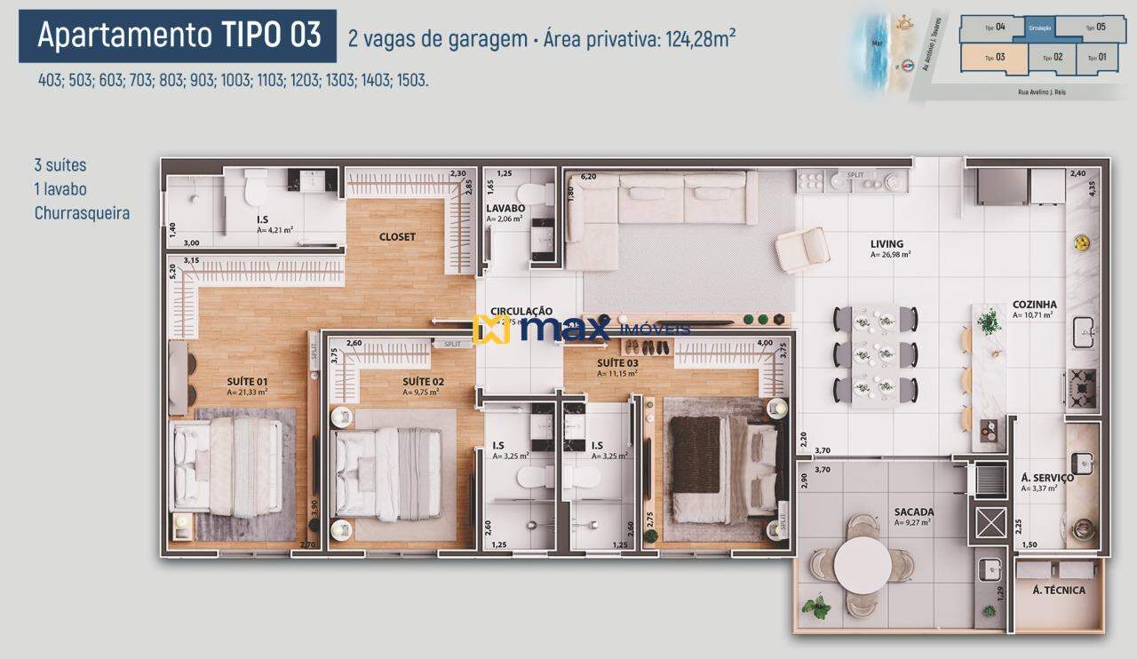 Apartamento à venda no Centro: 