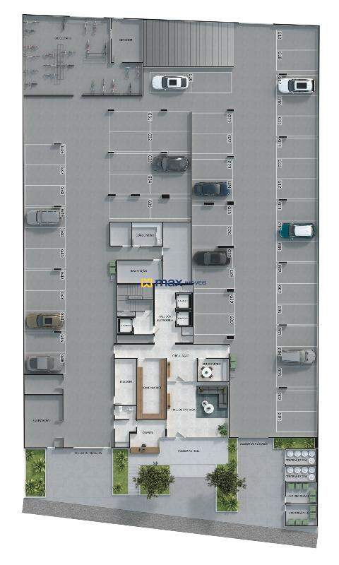 Apartamento à venda no Centro: Planta garagem
