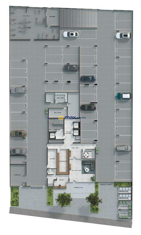 Apartamento à venda no Centro: Planta garagem