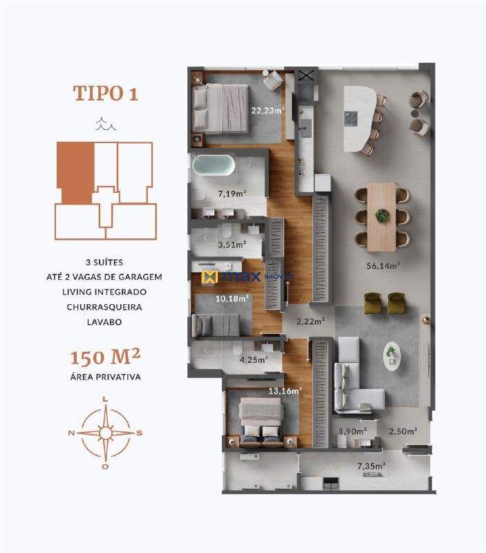 Apartamento à venda no Centro: 