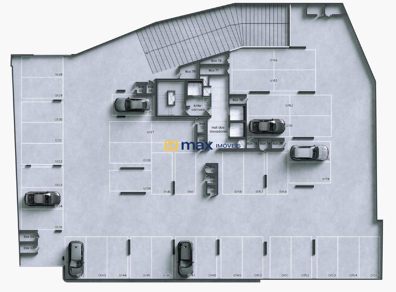 Apartamento à venda no Centro: Planta garagem
