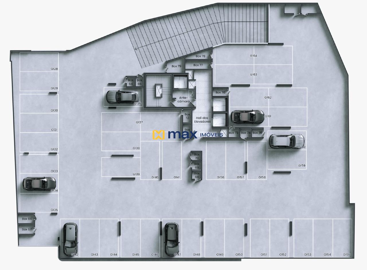 Apartamento à venda no Centro: Planta garagem