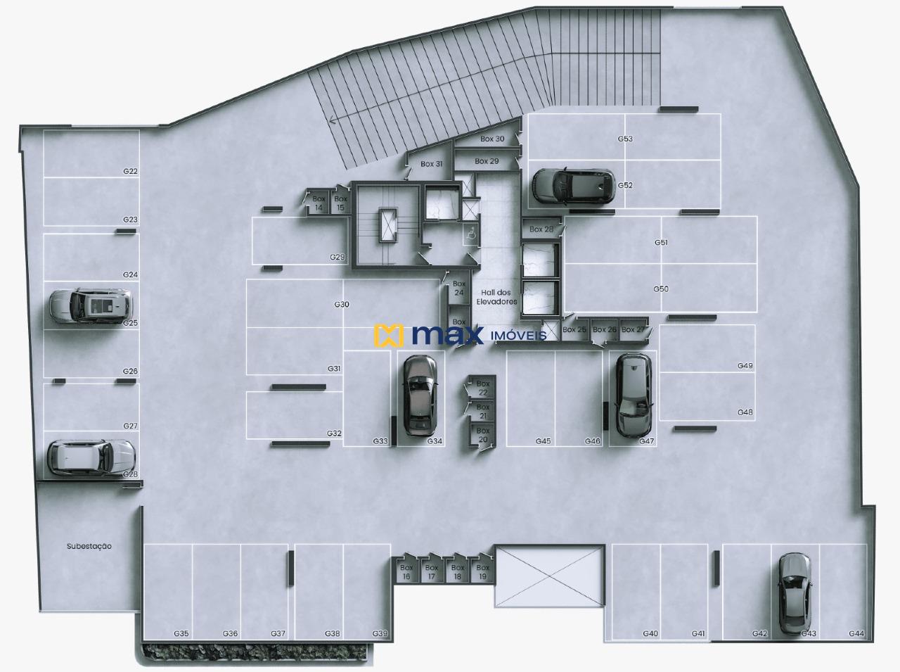 Apartamento à venda no Centro: Planta garagem