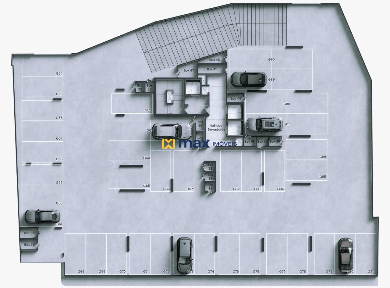 Apartamento à venda no Centro: Planta garagem