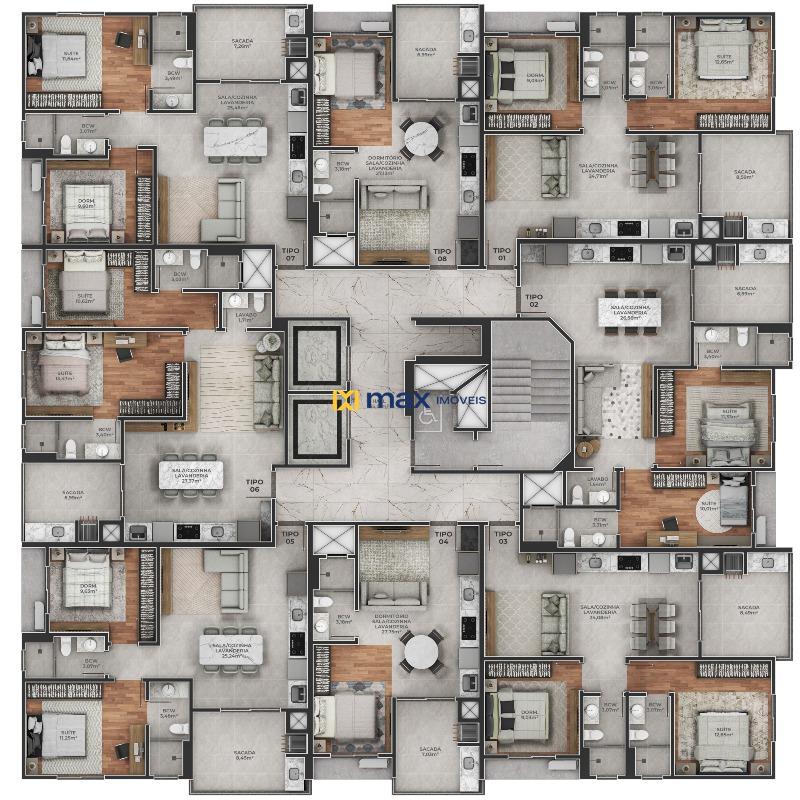 Apartamento à venda no Meia Praia: Planta 