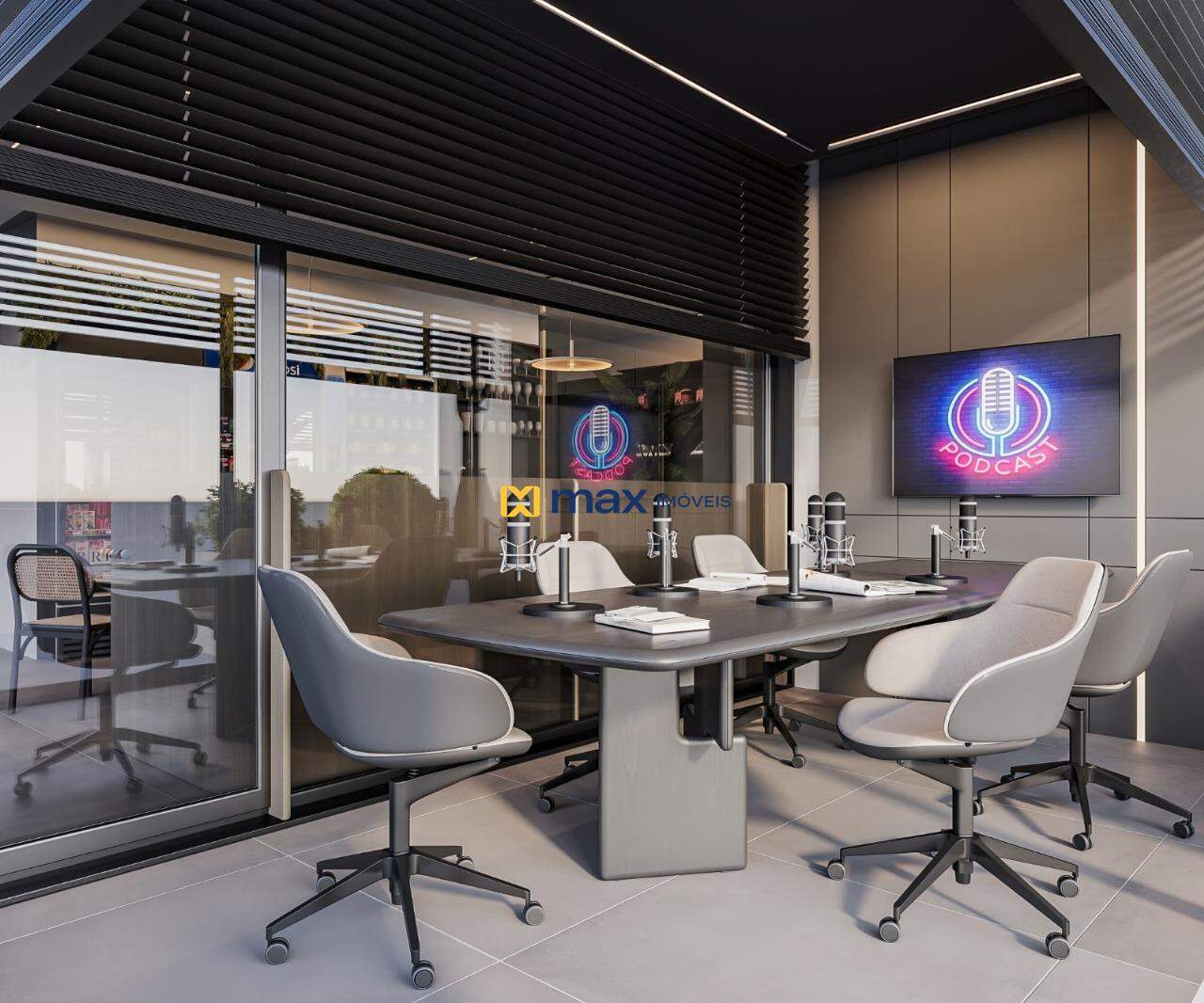 Apartamento à venda no Centro: Sala de podcast