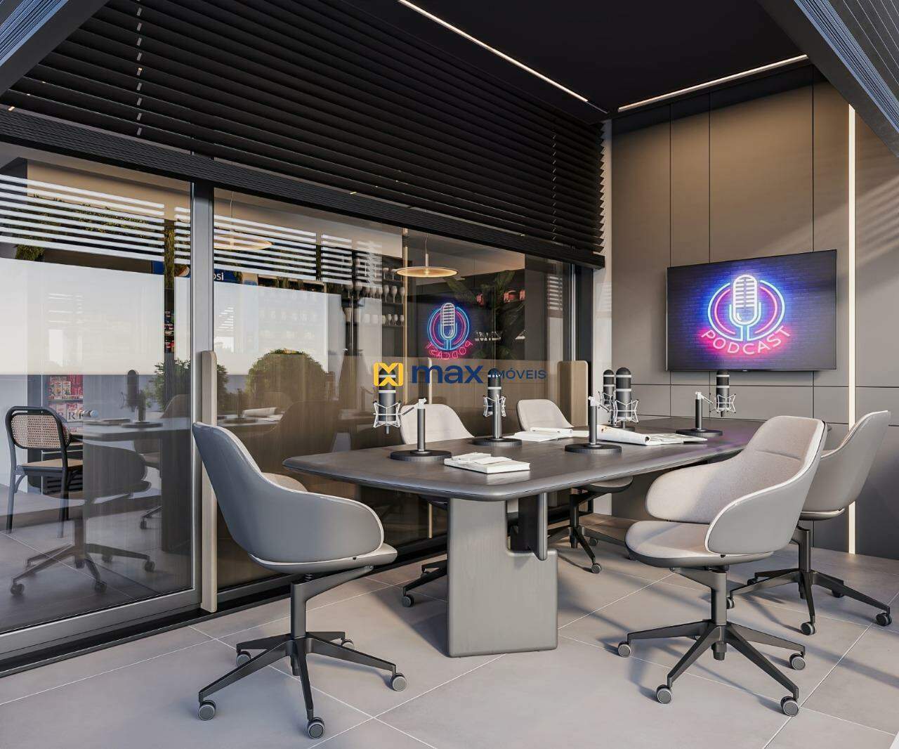 Apartamento à venda no Centro: Sala de podcast