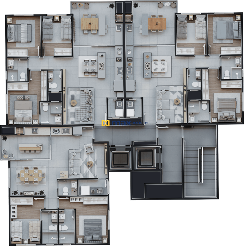 Apartamento à venda no Dom Bosco: Planta baixa apartamentos