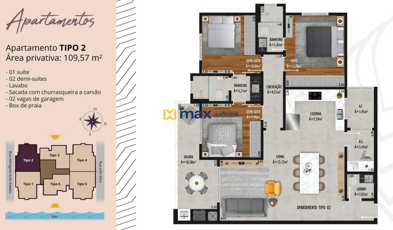 Apartamento à venda no Centro: 