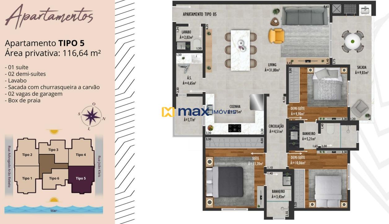 Apartamento à venda no Centro: 