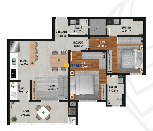 Apartamento à venda no Centro: 