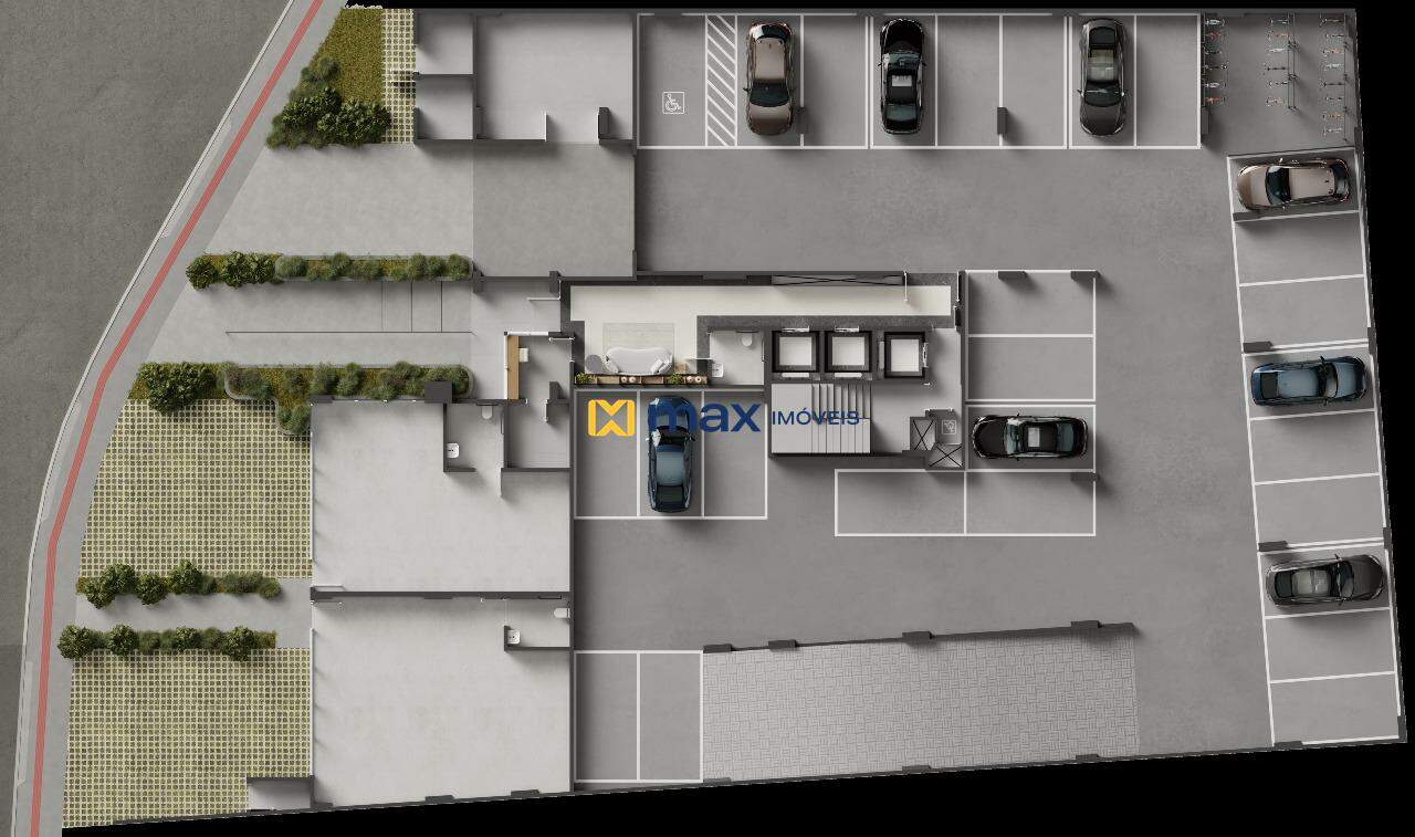 Apartamento à venda no Centro: Planta térreo