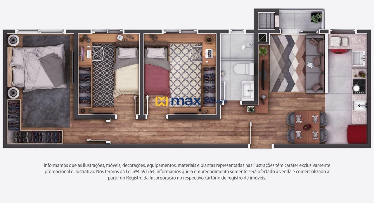 Apartamento à venda no Cordeiros: Planta apartamento