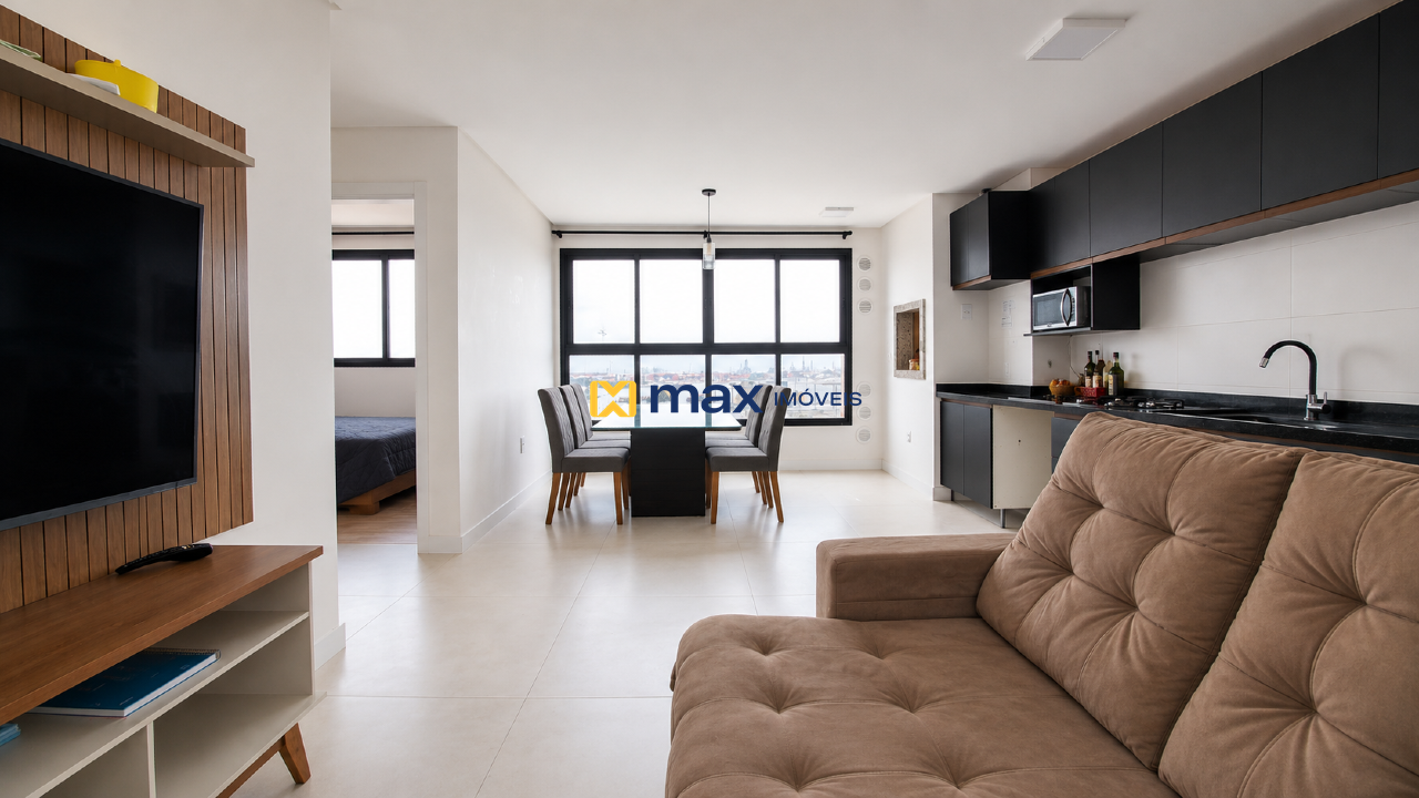 Apartamento para aluguel no São João: sala de estar/jantar e cozinha