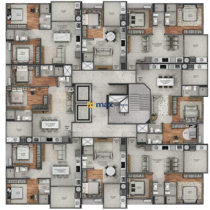 Apartamento à venda no Meia Praia: Planta