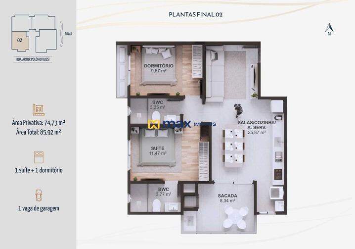 Apartamento à venda no Centro: 