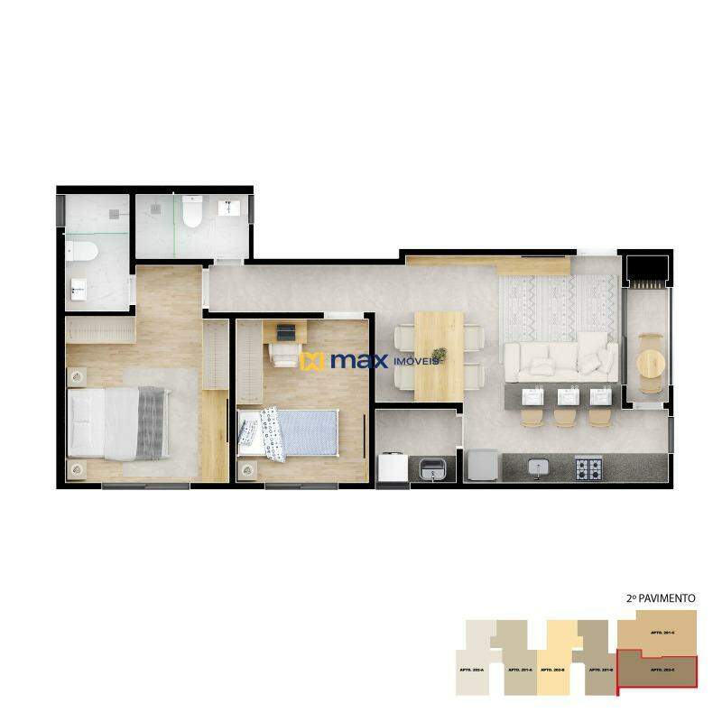 Apartamento à venda no Meia Praia: