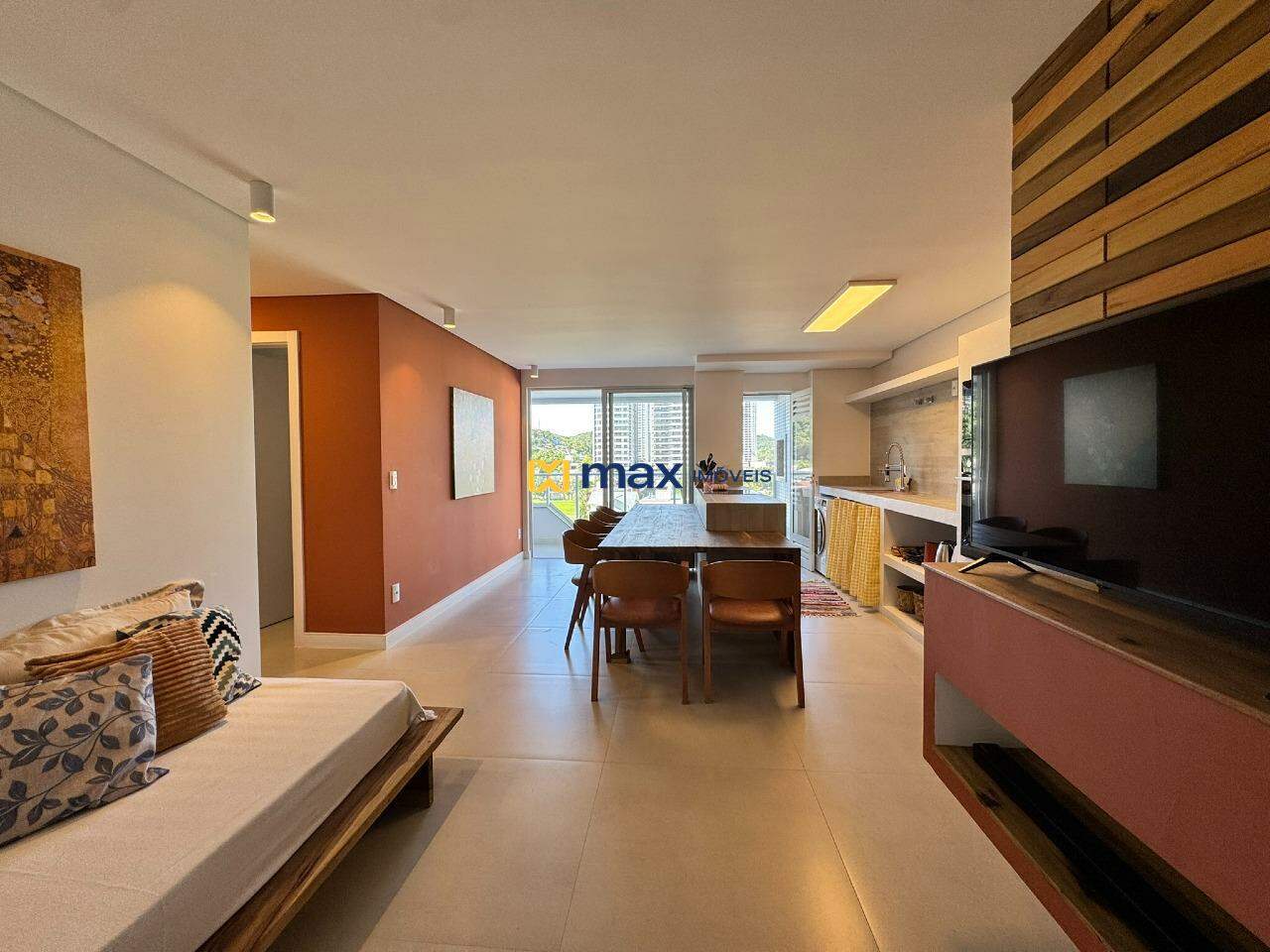 Apartamento para aluguel no Praia Brava de Itajaí: sala de estar/jantar e cozinha