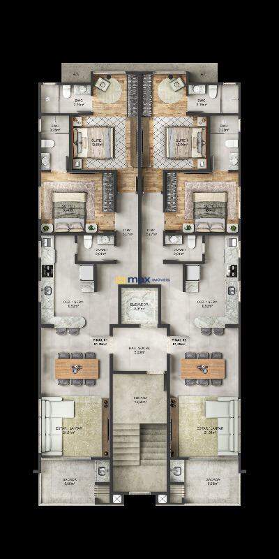 Apartamento à venda no Gravatá: Planta
