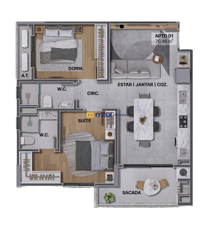 Apartamento à venda no Centro: 