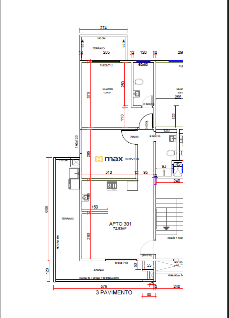 Apartamento à venda no Centro: Planta