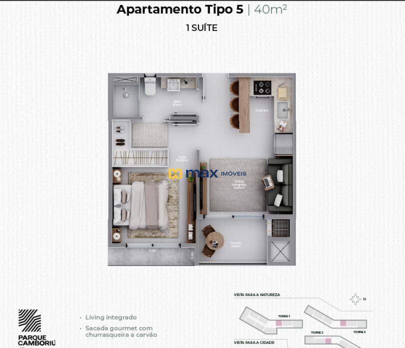 Apartamento à venda no Tabuleiro: Planta do apartamento