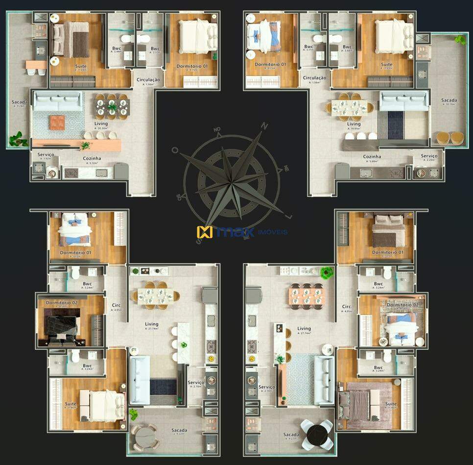 Apartamento à venda no São Judas: Planta apartamentos