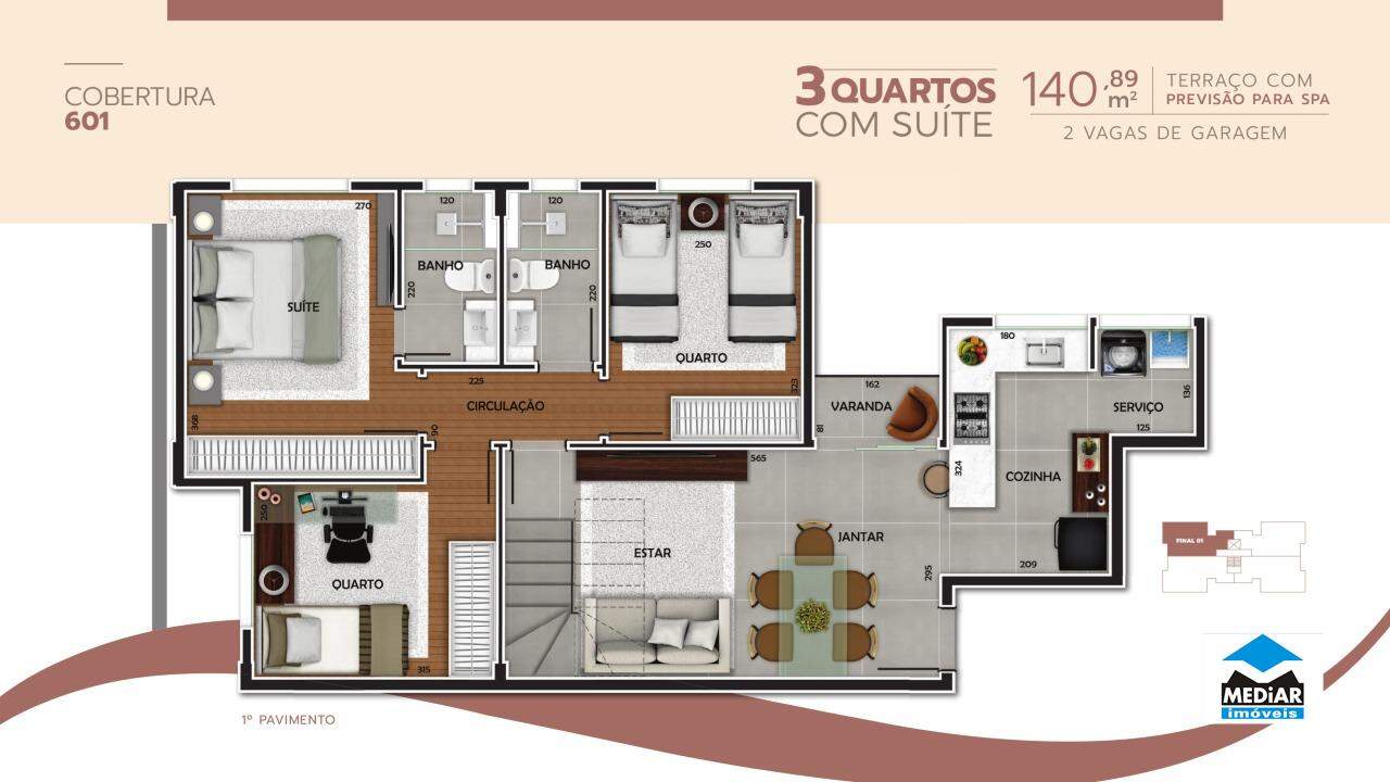 Cobertura à venda com 3 quartos, 88m² - Foto 5