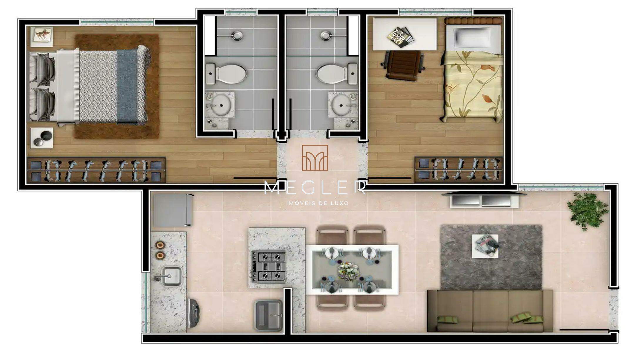 Apartamento à venda no Santa Rosa: Place Jaraguá - Apto Tipo