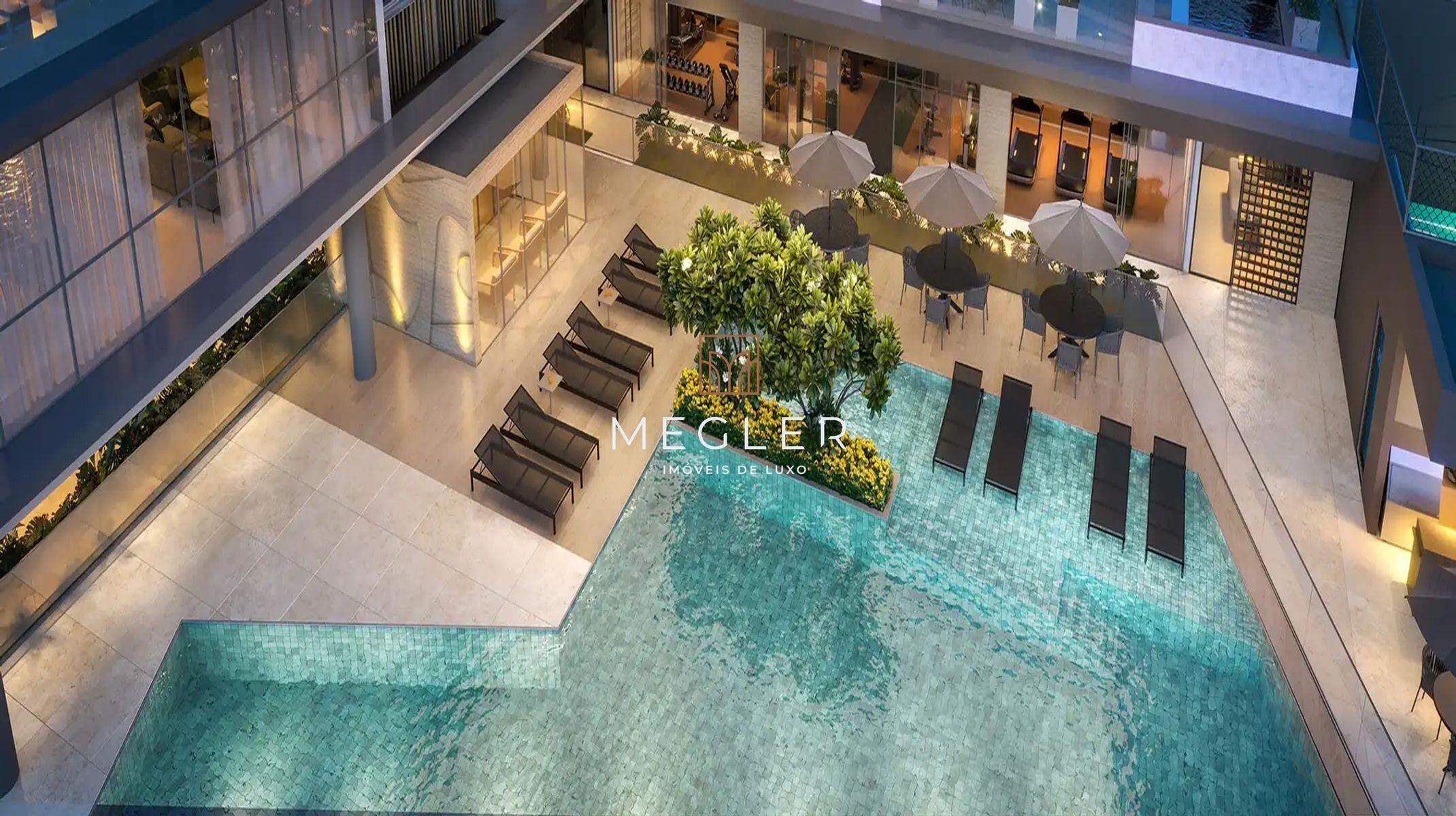 Apartamento à venda no Vila da Serra: Piscina com deck e prainha