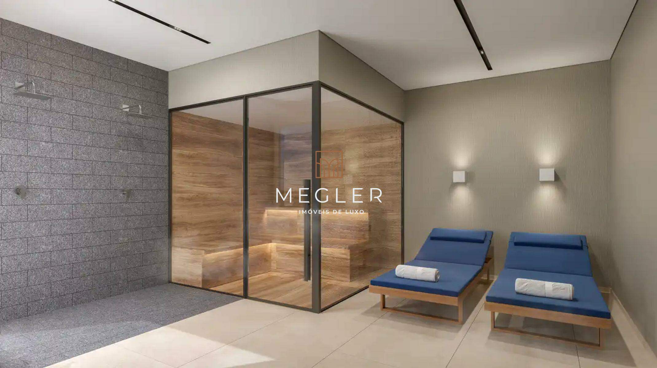 Apartamento à venda no Caiçaras: Sauna com descanso