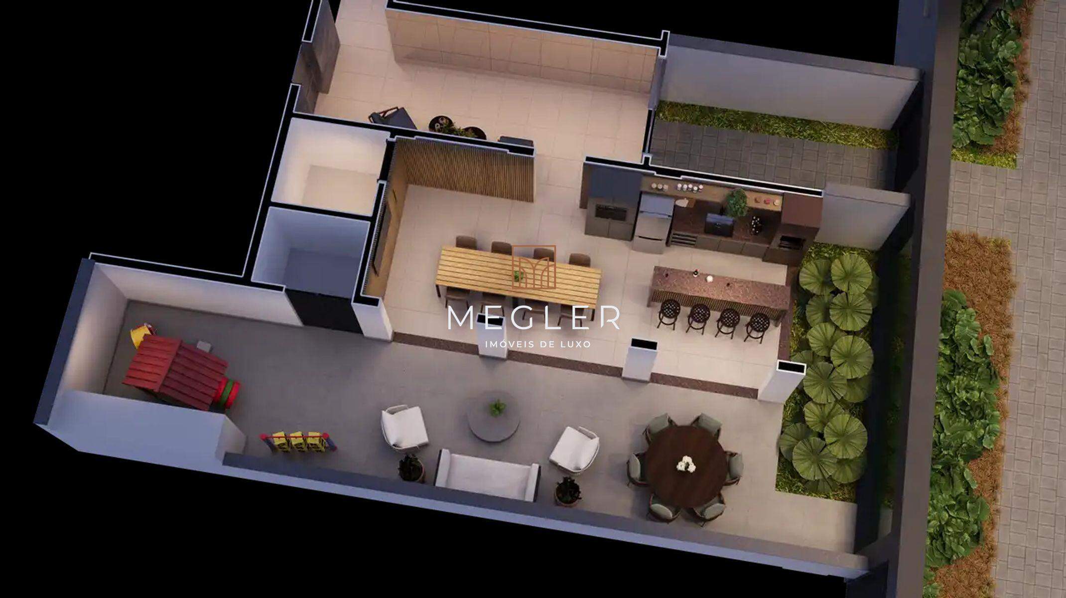 Apartamento à venda no Miramar (Barreiro): Visão Hall + Espaço Gourmet + Playground