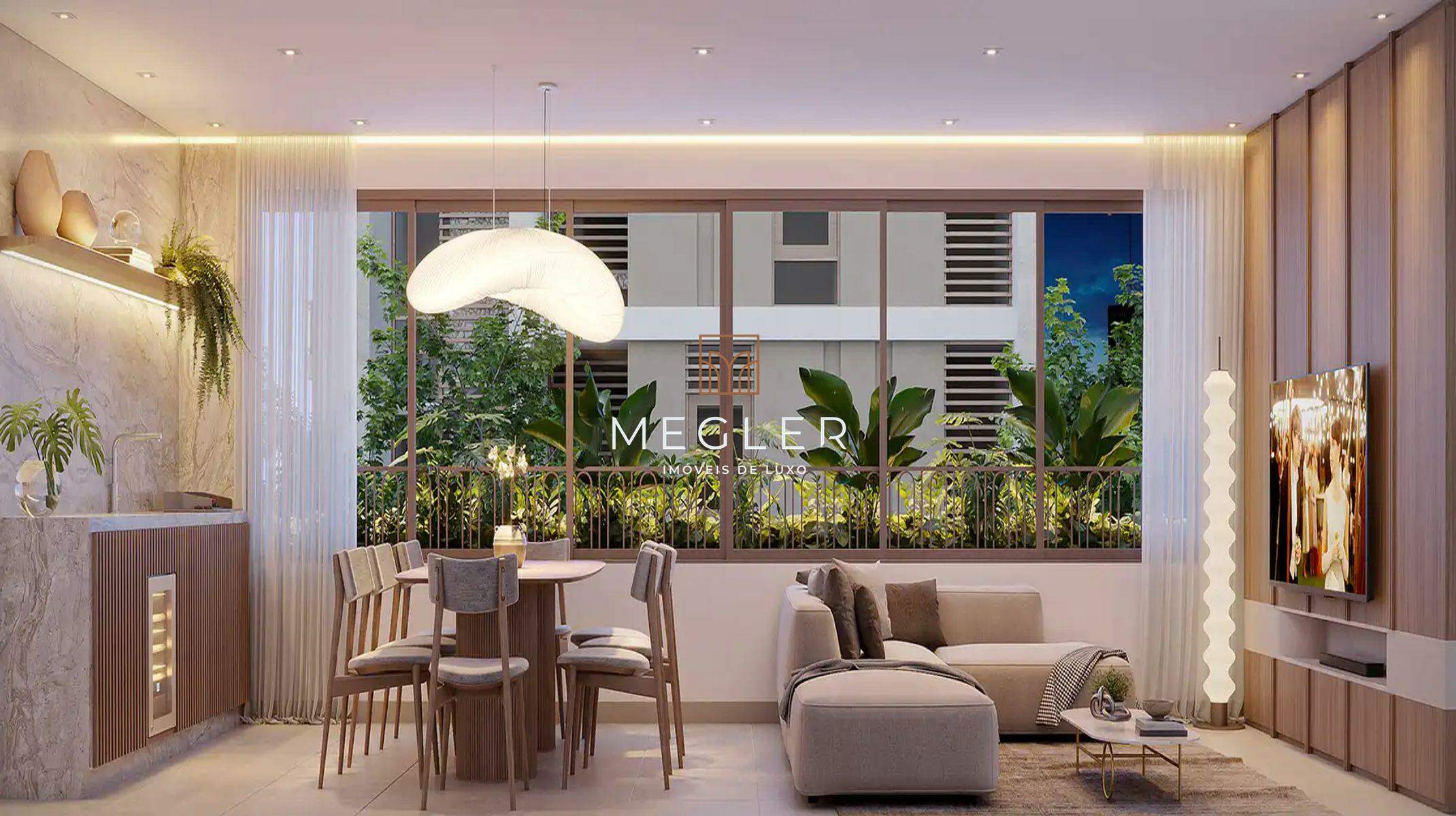 Apartamento à venda no Carmo: Sala ampla e iluminada - noite