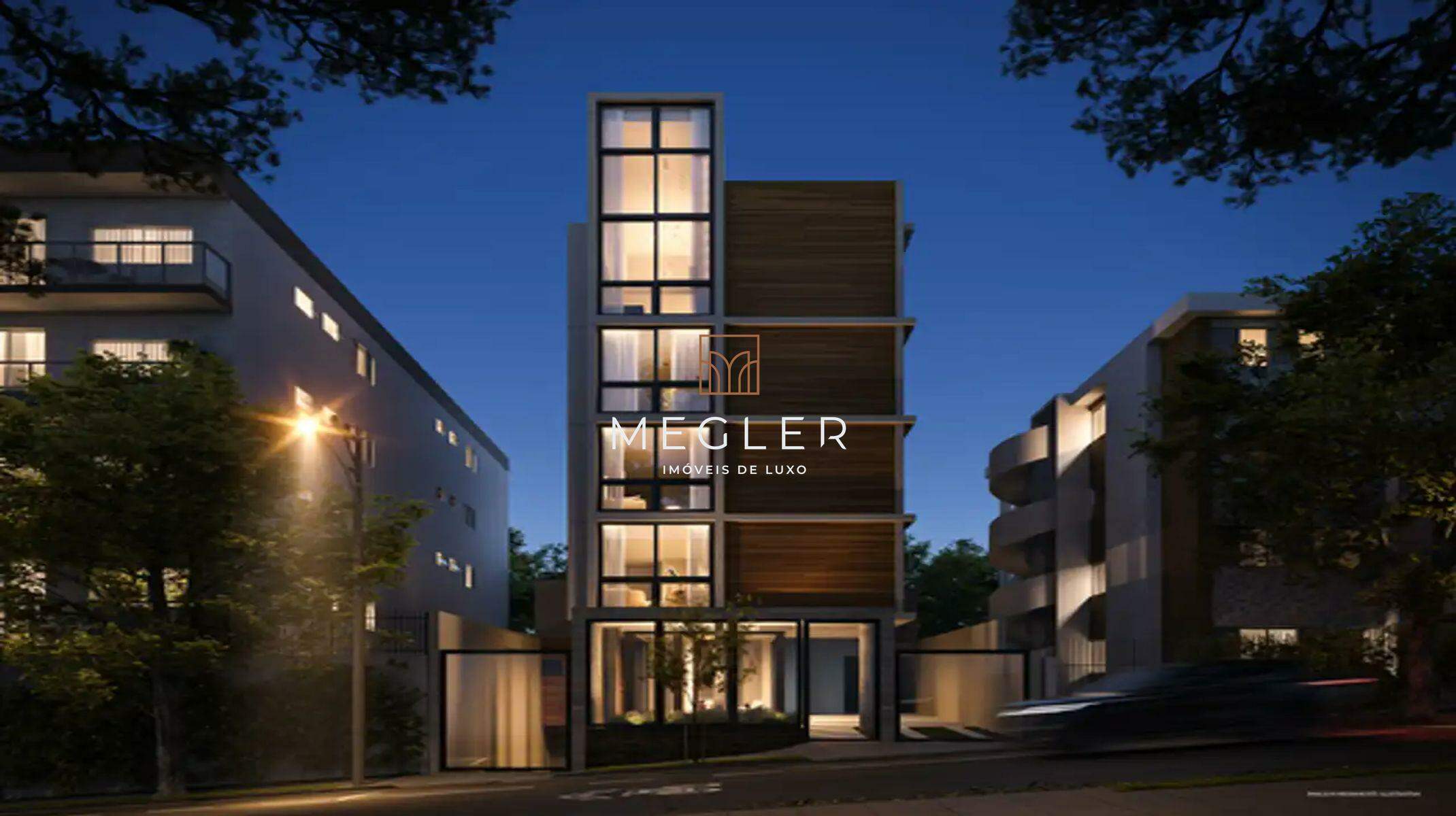 Apartamento à venda no Serra: Fachada noturna