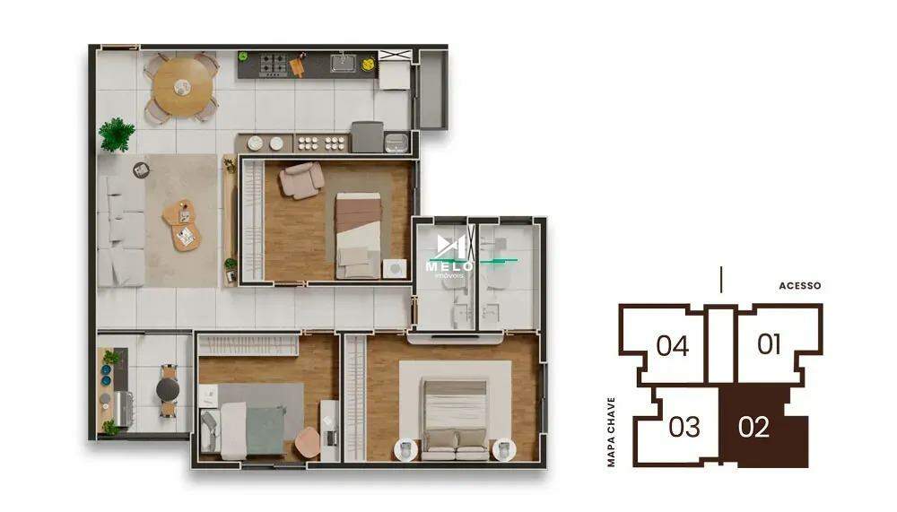 Apartamento à venda no Castelo: 
