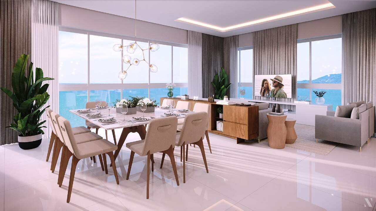 Apartamento à venda no Meia Praia: Living integrado