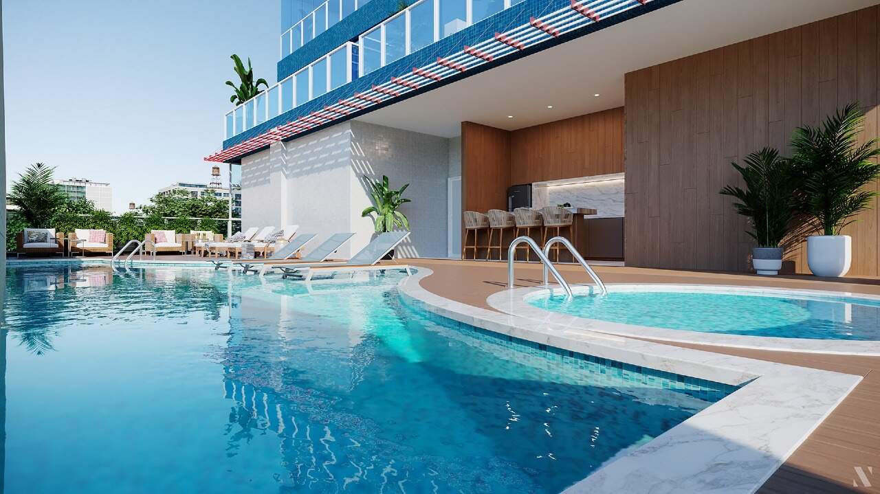 Apartamento à venda no Meia Praia: Piscina